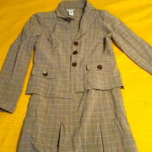 Cute plaid skirt and jacket